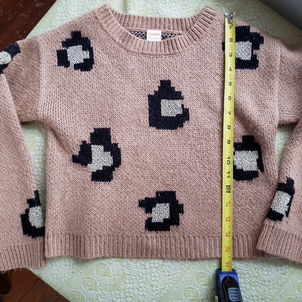 ๐ 3 for $15 Cropped Abstract Leopard Print Sweater - Picture 6 of 7